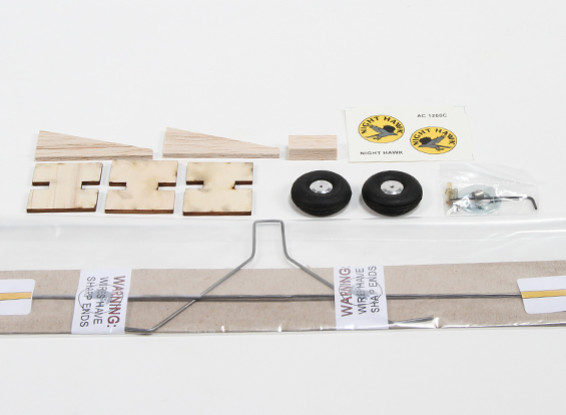 Control Line Balsa Kit Black Hawk Models Night Hawk Control Line Bi-plane Balsa 508mm (Kit)