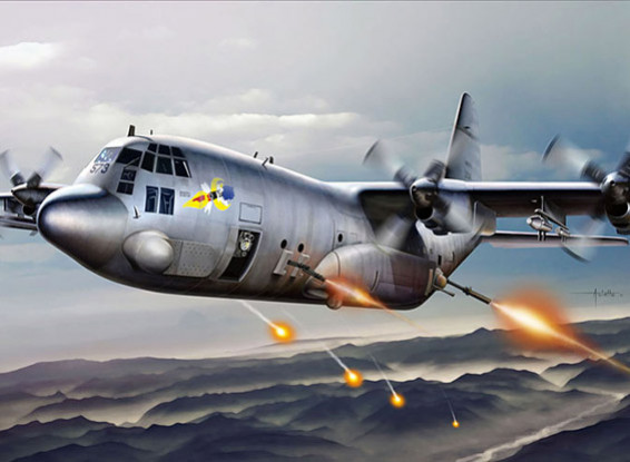 Italeri 1/72 Scale AC-130H Spectre Plastic Model Kit