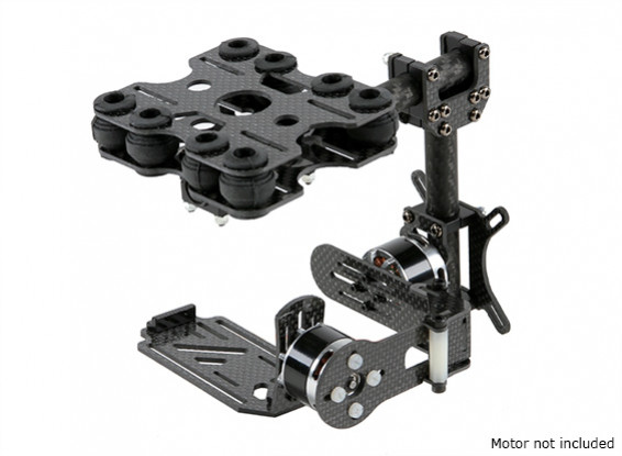 Shock Absorbing 2 Axis Brushless Gimbal for Gopro Cameras - Carbon Fiber Version