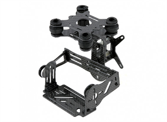 Gopro 3 Carbon Fiber Brushless 2 Axis Gimbal Kit with Damping