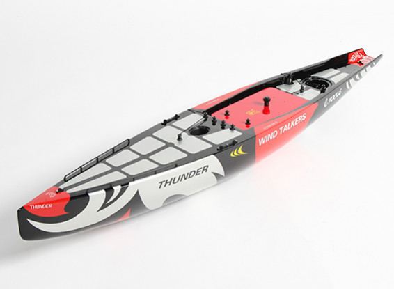 Fiberglass RC Yacht Sailboat Thunder - Hull (Includes Two Servos)