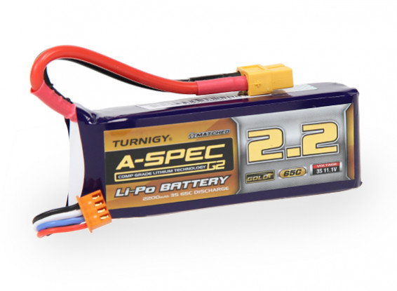 Turnigy nano-tech A-SPEC G2 2200mah 3S 65~130C Lipo Pack