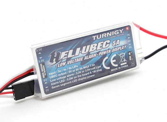 Turnigy 3-in-1 Heli 5A UBEC & Low Voltage Alarm (3~6S) 