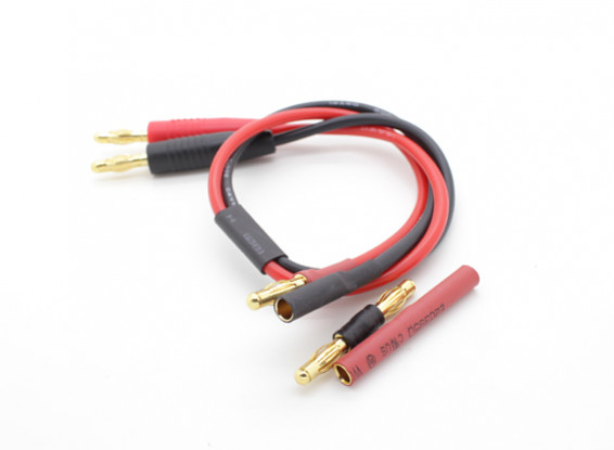 4mm Bullet Connectors to Banana Plug Charge Lead with Male-Male/Female-Female Adapters