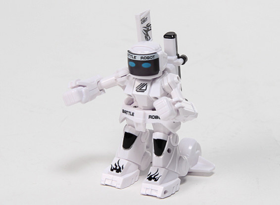 2ch Mini R/C Battle Robot with Charger (White)