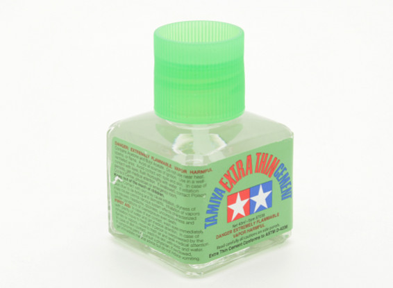 Tamiya's excellent Extra Thin Liquid cement for plastic models, 40ml bottle