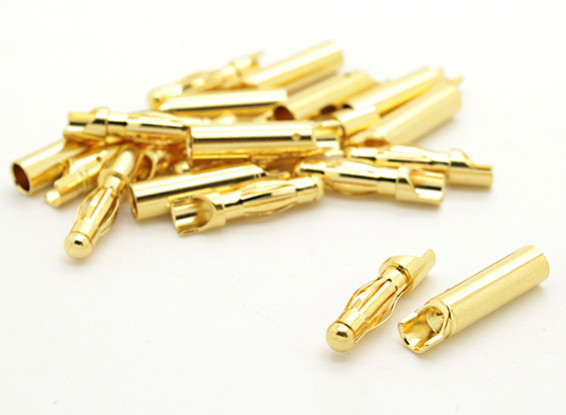 4mm Easy Solder Gold Connectors (10 pairs)