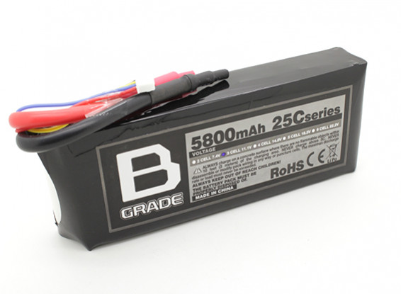 B-Grade 5800mAh 3S 25C Lipoly Battery