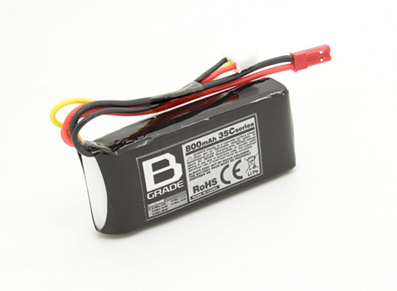 B-grade 800mAh 2S 35C Lipoly Battery