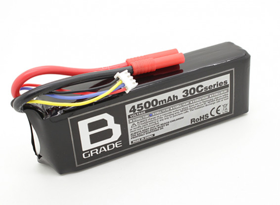 B-Grade 4500mAh 3S 30C Lipoly Battery