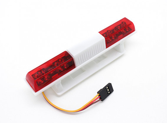 Police Car LED Lighting System Squared Style (Red)