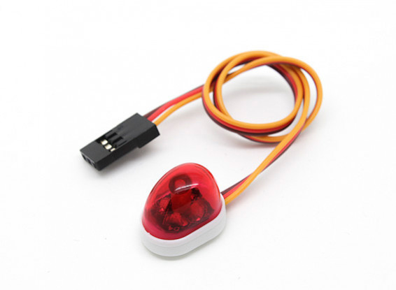 Police Car Style Single LED Light (Red)