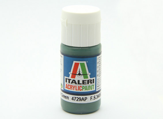 Italeri Acrylic Paint - Flat Euro 1 Dark Green (4729AP)