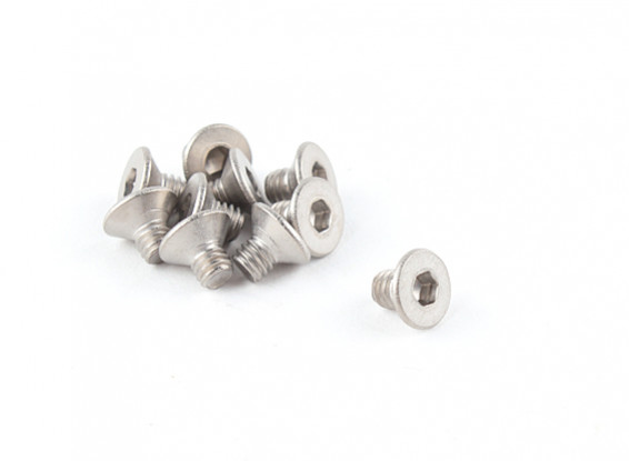 Titanium M4 x 6 Countersunk Hex Screw (10pcs/bag)