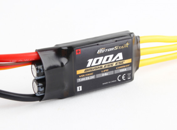 RotorStar 100A (2~6S) SBEC Brushless Speed Controller