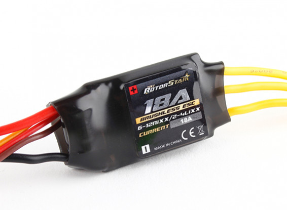 RotorStar 18A (2~4S) SBEC Brushless Speed Controller