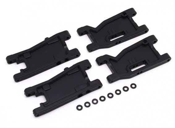 Front and Rear Susp Arms set (4pcs) - BSR Racing BZ-222 1/10 2WD Racing Buggy