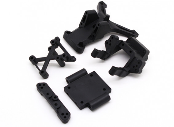Shock Tower Support, Tie Rod Seat, Susp Arm Holder - BSR Racing BZ-222 1/10 2WD Racing Buggy