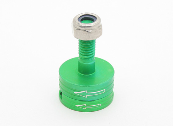 CNC Aluminum M6 Quick Release Self-Tightening Prop Adapter Set - Green (Counter-clockwise)