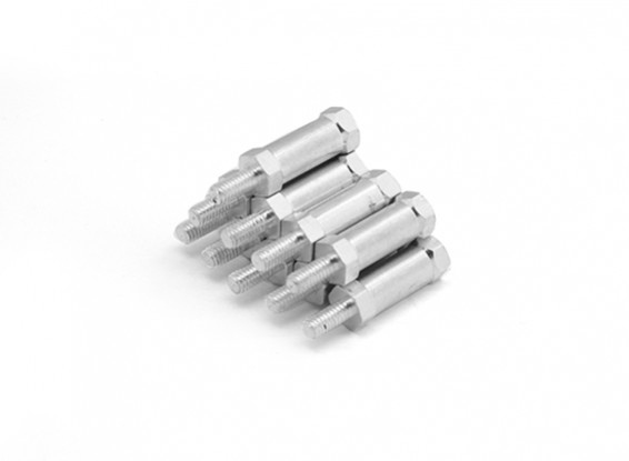 Lightweight Aluminum Round Section Spacer With Stud end M3 x 11mm (10pcs/set)