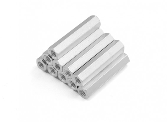 Lightweight Aluminum Hex Section Spacer M3 x 24mm (10pcs/set)