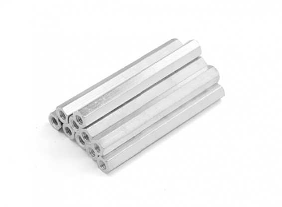 Lightweight Aluminum Hex Section Spacer M3 x 45mm (10pcs/set)