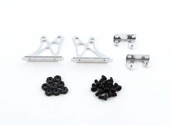 1/10 Alum. Adjustable Wing Support Frame - Low (Silver)