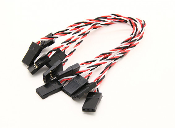 Male-to-Male Silicone Servo Leads 26AWG (JR) 130mm 5pcs/bag