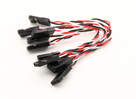 Male-to-Male Silicone Servo Leads 26AWG (JR) 80mm 5pcs/bag