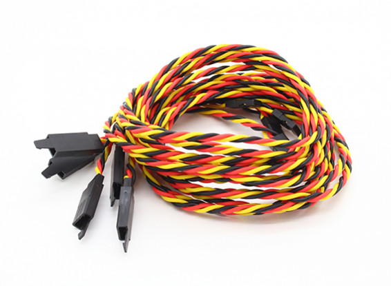 Twisted 80cm Servo Lead Extention (JR) with hook 22AWG (5pcs/bag)