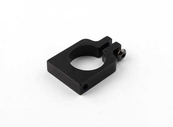Black Anodized Single Sided CNC Aluminum Tube Clamp 16mm Diameter