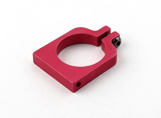 Red Anodized Single Sided CNC Aluminum Tube Clamp 22mm Diameter