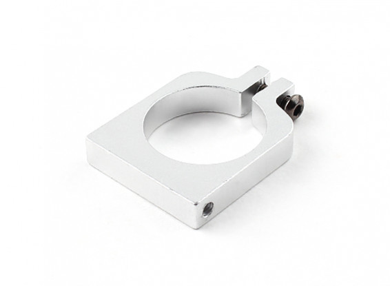 Silver Anodized Single Sided CNC Aluminum Tube Clamp 22mm Diameter