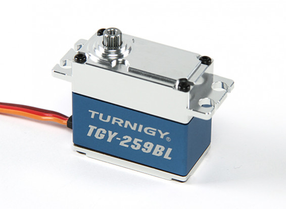 Turnigy™ TGY-259BL Brushless High Torque DS Servo 25T w/Alloy Case 16kg / 0.09sec / 70g
