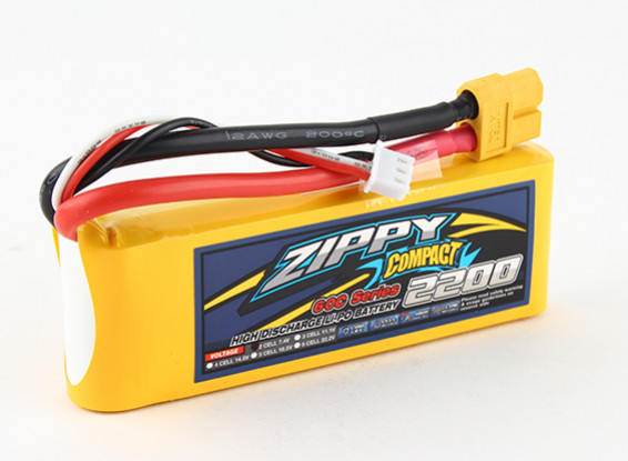 ZIPPY Compact 2200mAh 2s 60c Lipo Pack