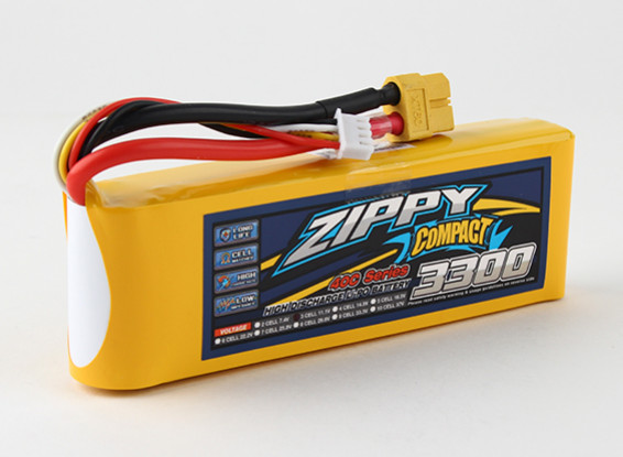ZIPPY Compact 3300mAh 3s 40c Lipo Pack