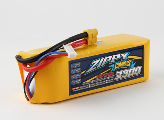 ZIPPY Compact 3300mAh 6s 40c Lipo Pack
