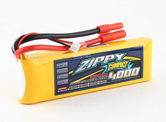 ZIPPY Compact 4000mAh 2s 60c Lipo Pack