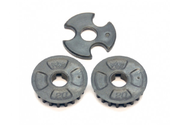 VBC Racing WildFireD06 - 20T Center Pulley/Pulley Spacer Set