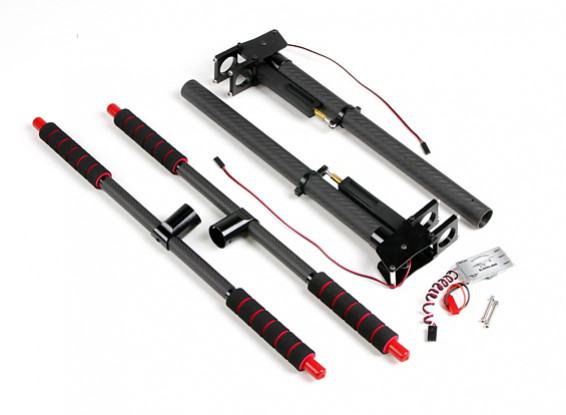 Multi-Rotor Metal and Carbon Retractable Landing Gear with Control Unit for 22mm Mounting Tubes