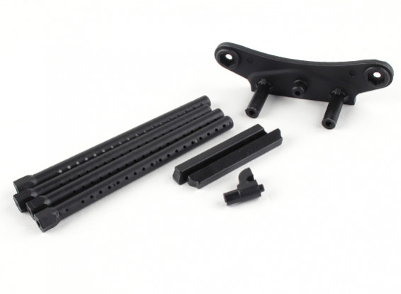 BSR Racing M.RAGE 4WD M-Chassis - Front Bumper Holder and Body Mount