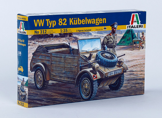 Italeri 1/35 Scale VW Typ 82 Kubelwagen Plastic Model Kit