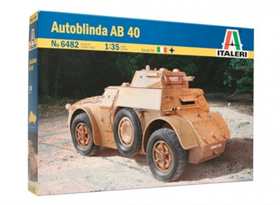 Italeri 1/35 Scale AB 40 Autoblinda Plastic Model Kit