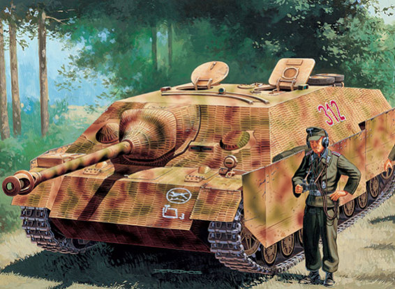 Italeri 1/35 Scale SD.KFZ.162 Jagdpz. IV Ausf. F L/48 late Plastic Model Kit