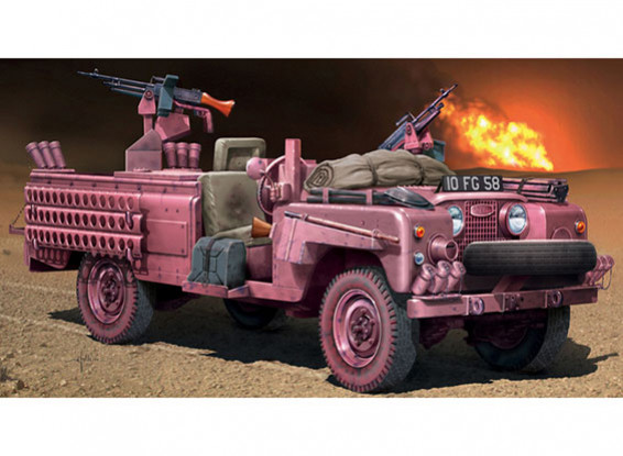 Italeri 1/35 Scale S.A.S. Recon Vehicle Pink Panther Plastic Model Kit