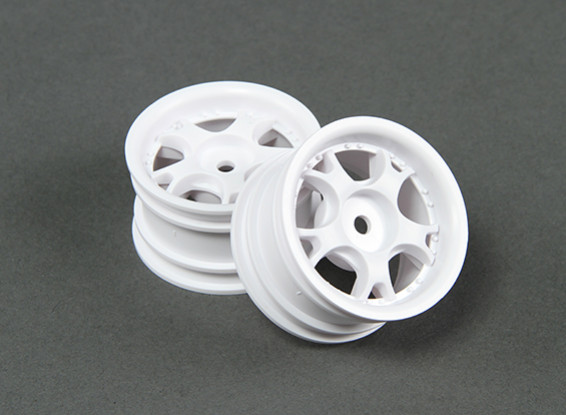 RiDE 1/10 Mini 5W Spoke Wheel 0mm Offset - White (2pcs)