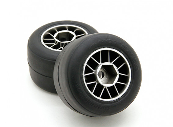 RiDE Pre-Glued F104 Rear R1 High Grip Compound Slick Rubber Tire Set (2pcs)