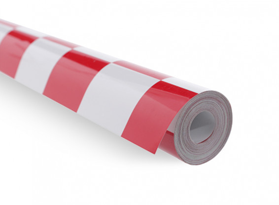 Covering Film Grill-Work Red/White (5mtr) 401