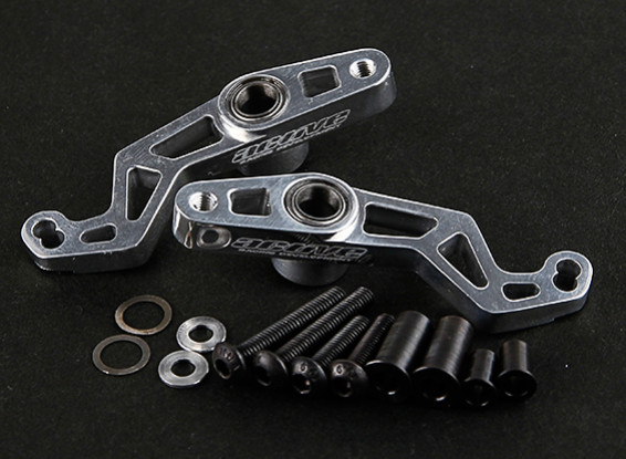 Active Hobby Tamiya TT-02 Aluminum Large Angle Steering Arms Set (Polished)