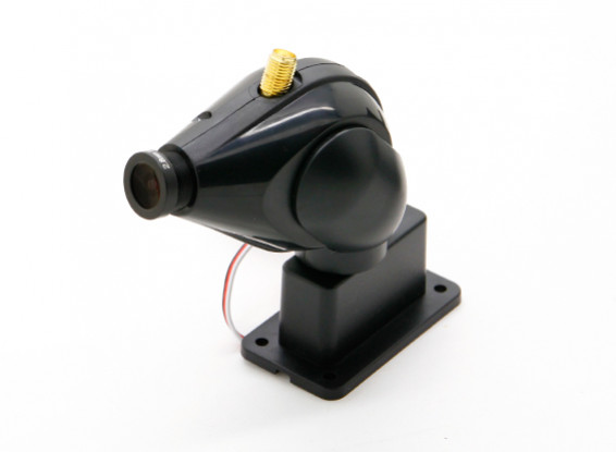 HD FPV Camera System With 32ch 5.8GHz Transmitter and Pan and Tilt Function (Black)